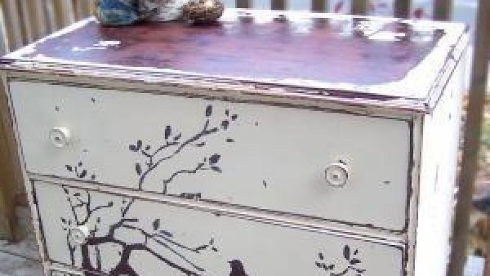Идеи кухонного шкафа с росписью